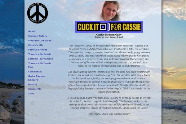 clickitforcassie.com site used Clickicons