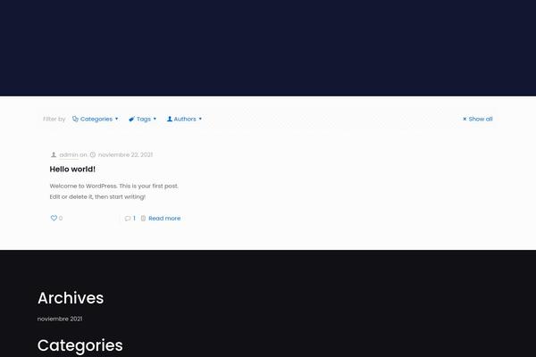 WordPress website example screenshot