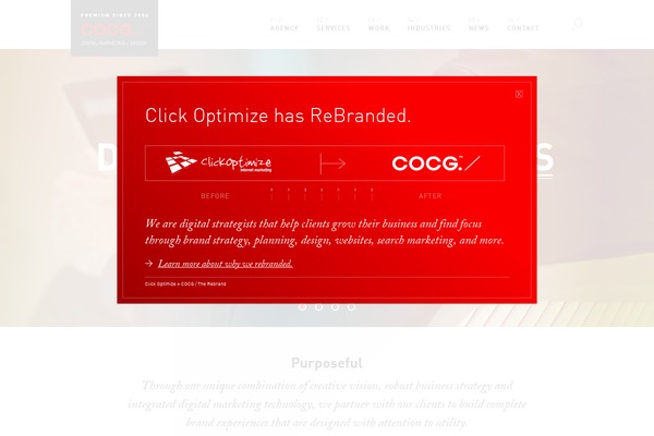 clickoptimize.com site used Cocg