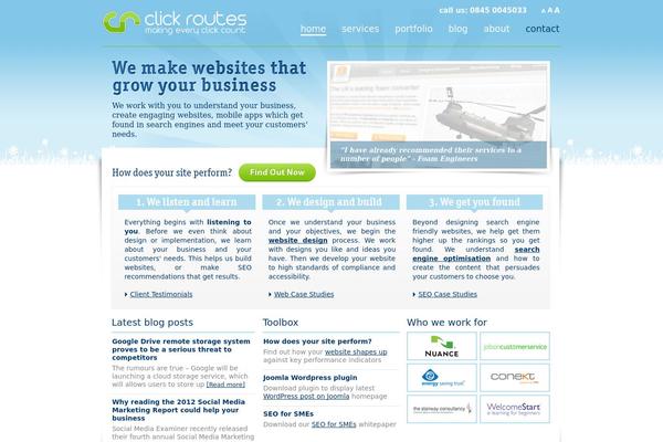 clickroutes.com site used Clickroutes
