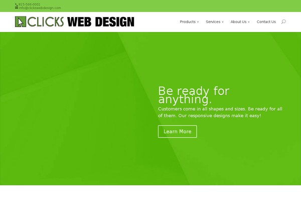 clickswebdesign.com site used Clickscustom