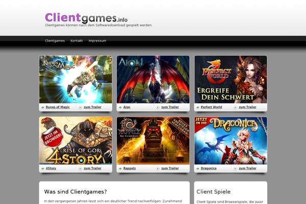 clientgames.info site used Mein-theme