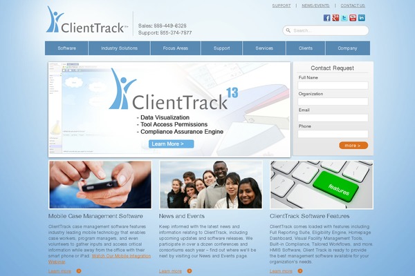 clienttrack.com site used Agency-solution