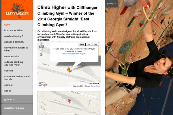 cliffhangerclimbing.com site used Cliffhanger