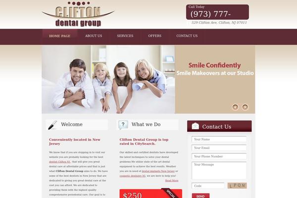 Clifton theme site design template sample