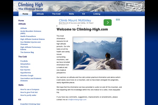 climbing-high.com site used Climbinghigh
