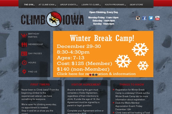 climbiowa.com site used Climbiowa