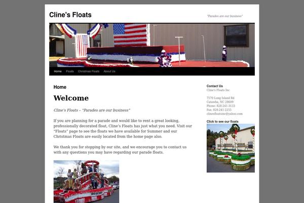 clinesfloats.com site used Twenty Ten