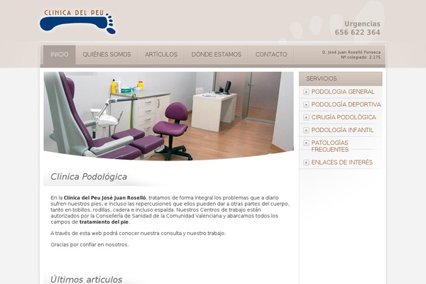 clinicadelpeu.es site used Clinica