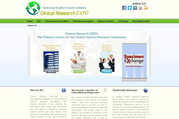 clinicalresearchexpo.com site used Cre_wp1.2