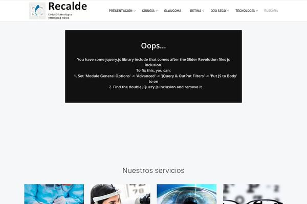 clinicarecalde.com site used Cswpclinicarecalde