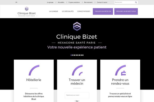 cliniquebizet.fr site used Interaction