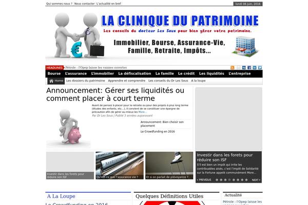 cliniquedupatrimoine.com site used NewspaperTimes Single Pro