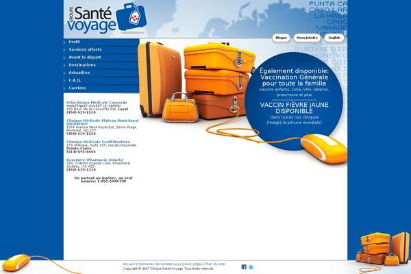 cliniquesantevoyage.com site used Cliniquesantevoyage