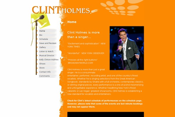 clintholmes.com site used Clint-theme