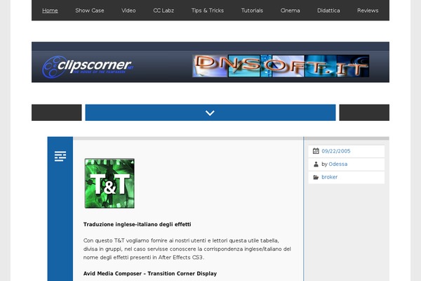 clipscorner.net site used zeeLinear
