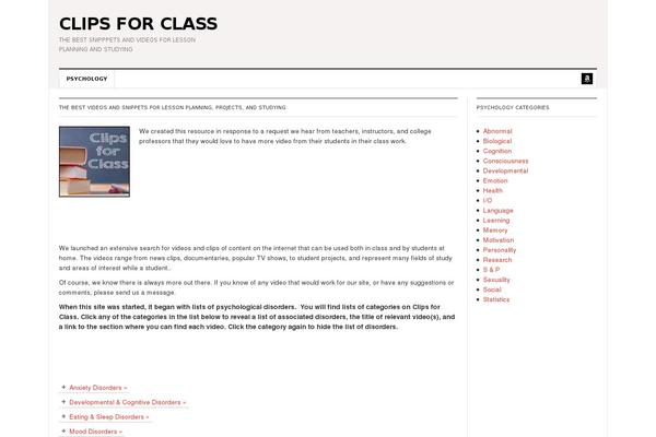 clipsforclass.com site used Columnis