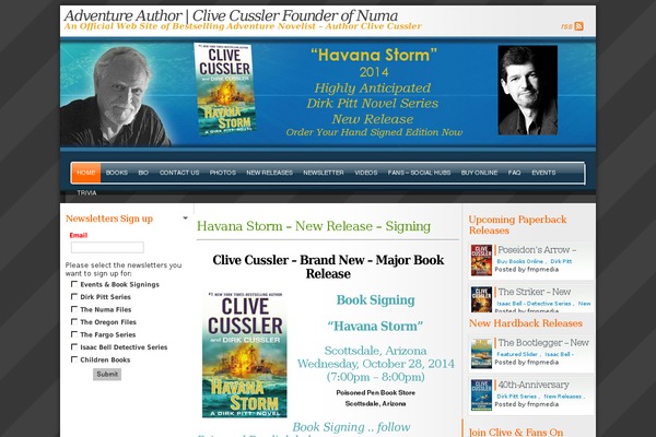 clivecusslerbestsellers.com site used Freshy2.1.1