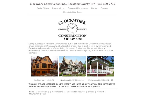 clockworkconstructioninc.com site used Cci_theme