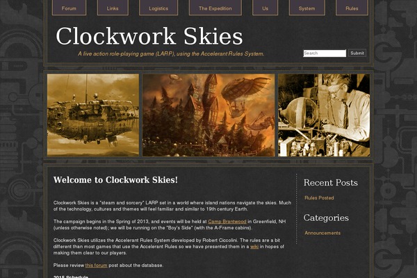 Steampunk theme site design template sample