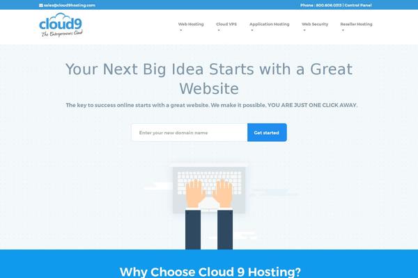cloud9hosting.com site used Hostmev