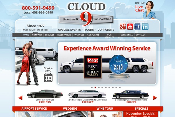 Cloud9 theme site design template sample