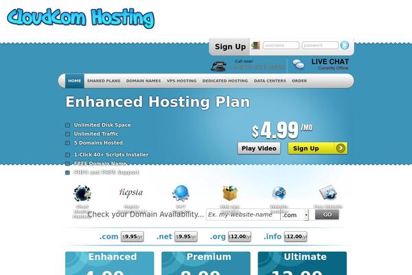 cloudcomhosting.com site used Simply-elegant