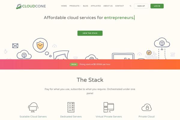 cloudcone.com site used Stack Child