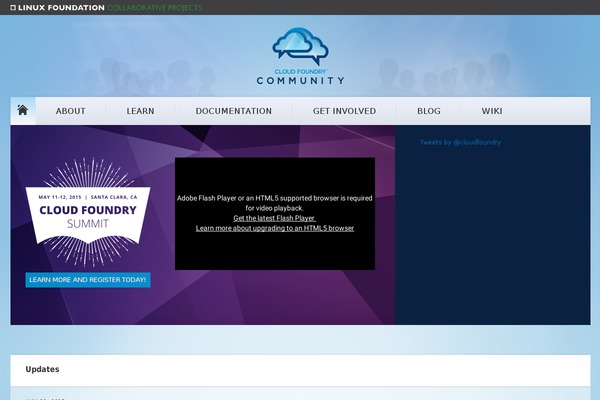 cloudfoundry.org site used Cloudfoundry