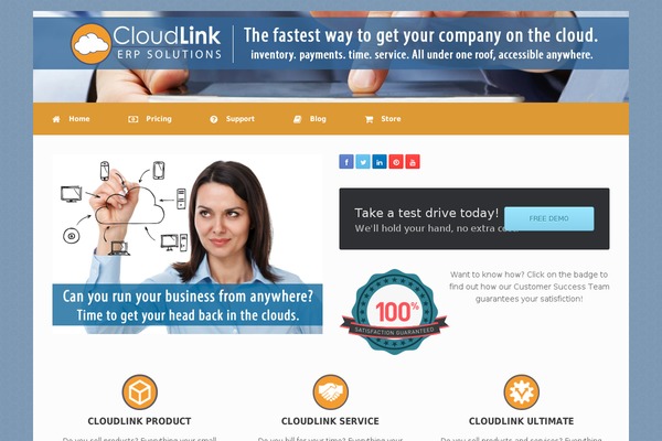 Vantage theme site design template sample