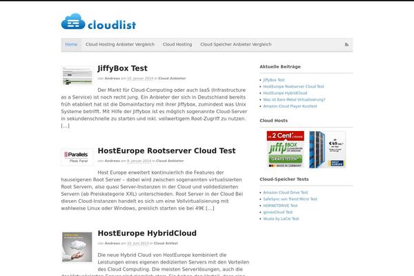 cloudlist.de site used Affiliatetheme-child