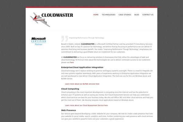 cloudmaster.com site used Executive-wp