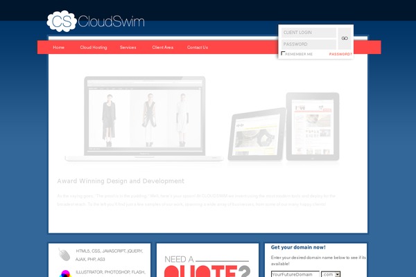 cloudswim.com site used Cloudswimv3