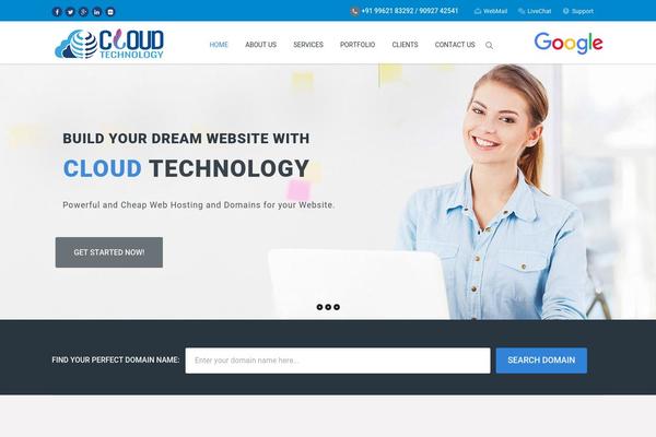 Cloud theme site design template sample