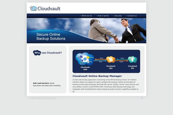 cloudvault.com site used Cloudvault