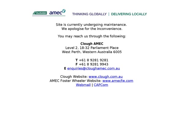 cloughamec.com.au site used Clough
