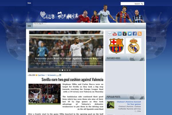 Footballsite theme site design template sample