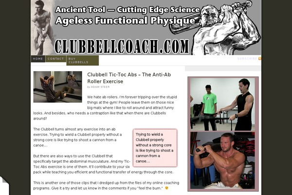 clubbellcoach.com site used Thesis 1.8.6