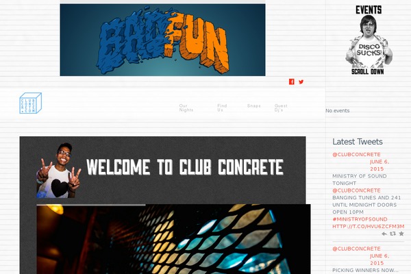 clubconcrete.com site used X | The Theme