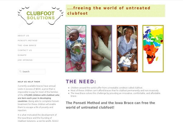 clubfootsolutions.org site used Wp_nico5-v1.2.1