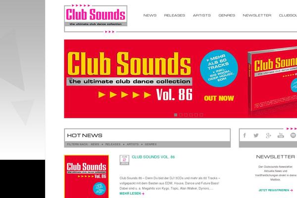 clubsounds theme websites examples