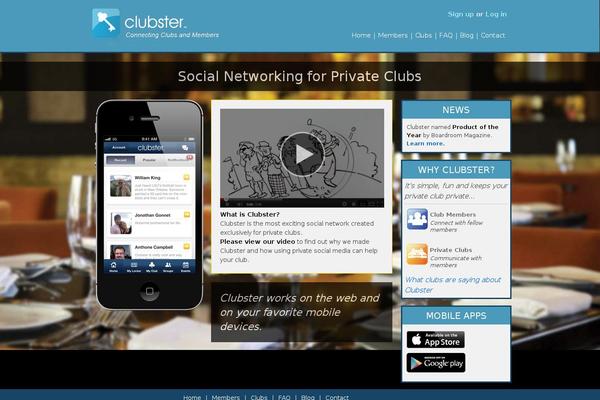 clubster.com site used Clubster