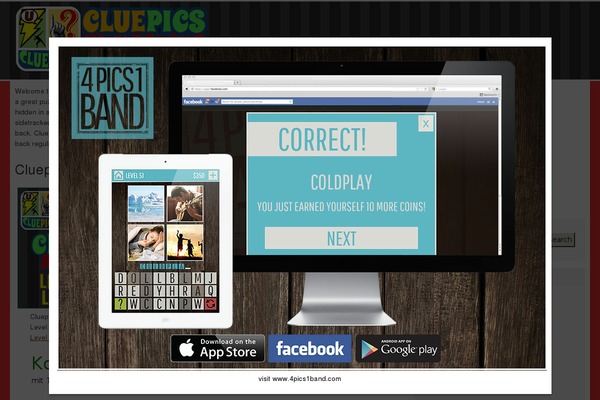 cluepicsanswers.com site used Cluepics