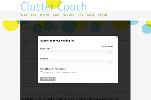 cluttercoach.net site used Pendant