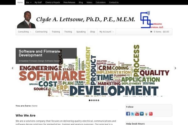 clydelettsome.com site used Agency Theme