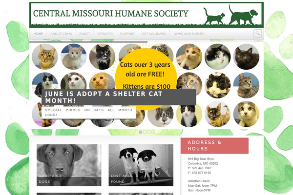 cmhspets.com site used Animal_care_theme