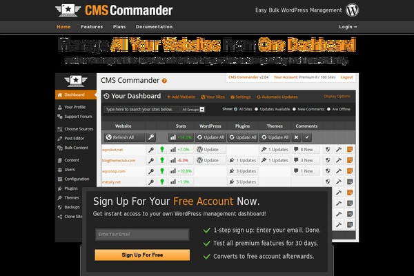 cmscommander.com site used Cmsc