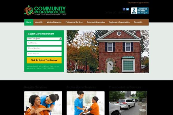 Community theme site design template sample