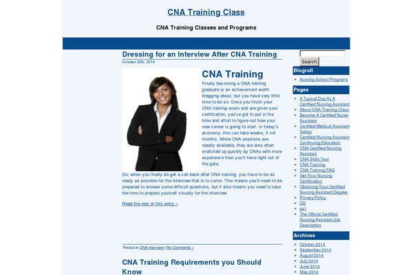 cnatrainingclass.com site used Bluesense