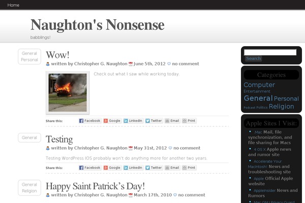 cnaughton.com site used Design Notes